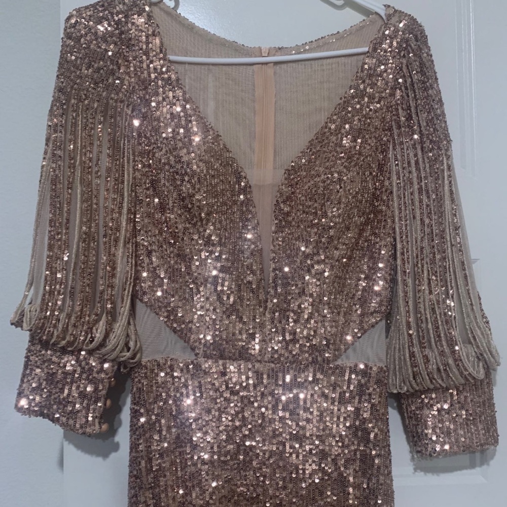 Long sleeve evening formal gown dress S/M